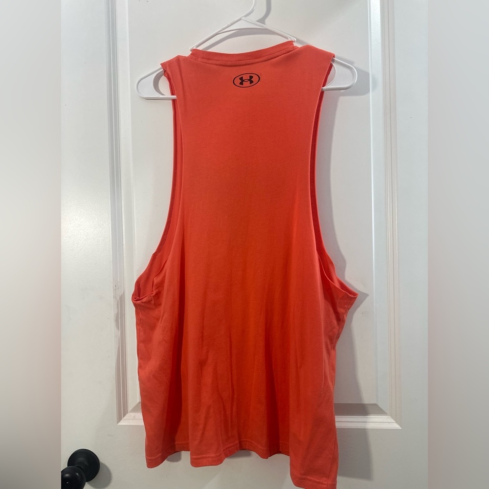 Under Armour The Rock Bold Orange Muscle Tee - Picture 3 of 3